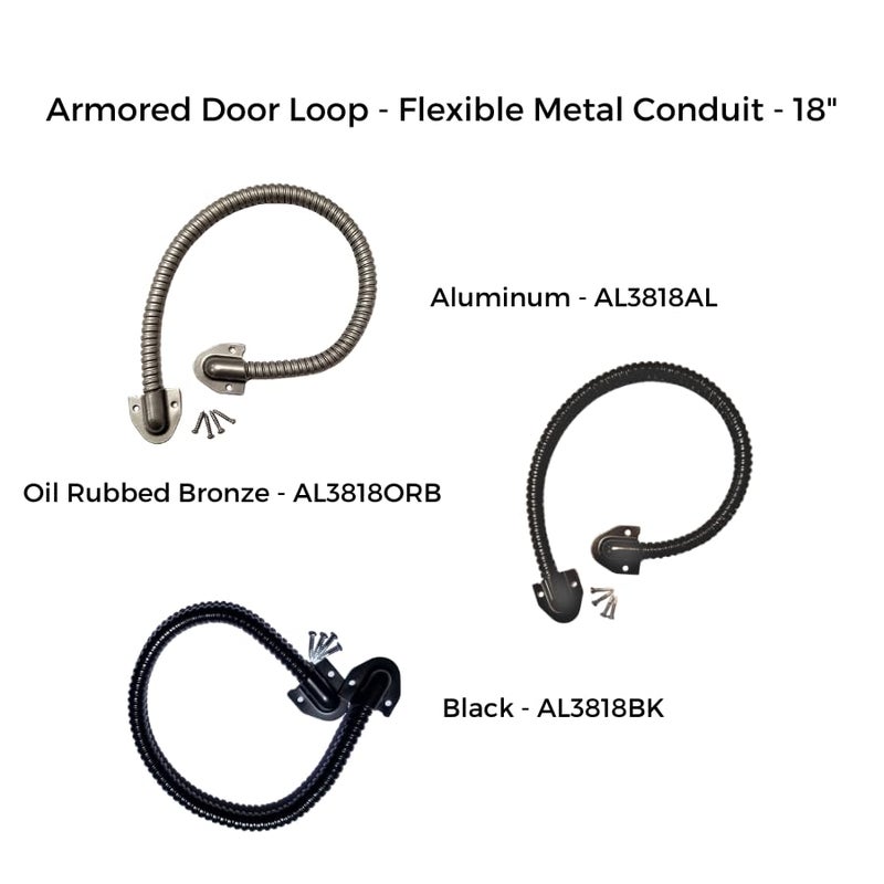 TUFF STRIKE Armored Loop Power Transfer | Electrified Commercial Exit Doors | Door Wire Conduit | 18" | 3/8" Diameter | TUFF STRIKE | Aluminum - Image 5
